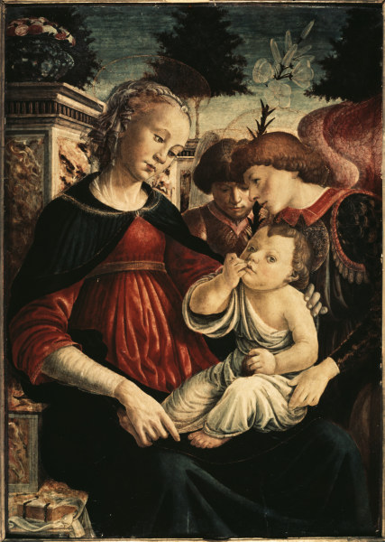 Maria mit Kind u.Engeln von Sandro Botticelli