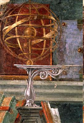 Detail from St.Augustine in his study showing an armillary sphere (see also 44371) 1844