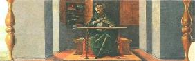 Der heilige Augustinus in seiner Zelle (Predella des San Marco-Altars) 1490/92