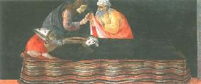 Dem heiligen Ignatius von Antiochien wird das Herz entnommen 1487