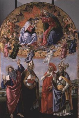 The Coronation of the Virgin (Altarpiece of St Mark) c.1480 (tempera on panel) 19th