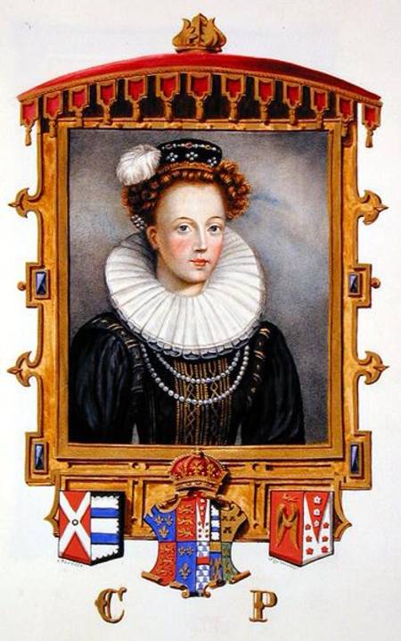 Portrait of Catherine Parr (1512-1548) Sixth Wife of Henry VIII as a Young Widow from 'Memoirs of th von Sarah Countess of Essex