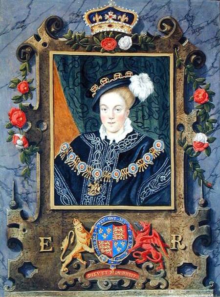 Portrait of Edward VI (1537-53) King of England, aged about 14 from 'Memoirs of the Court of Queen E von Sarah Countess of Essex