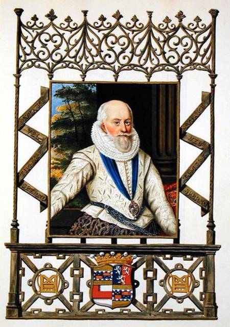 Portrait of Edward Somerset (1553-1628) 4th Earl of Worcester from 'Memoirs of the Court of Queen El von Sarah Countess of Essex