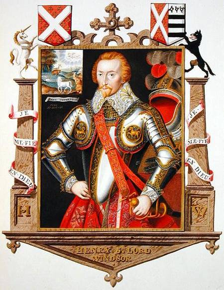 Portrait of Henry, 5th Lord Windsor (1562-1615) from 'Memoirs of the Court of Queen Elizabeth' von Sarah Countess of Essex