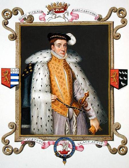 Portrait of Henry Fitzalan (c.1511-80) 12th Earl of Arundel from 'Memoirs of the Court of Queen Eliz von Sarah Countess of Essex