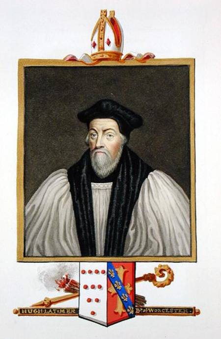 Portrait of Hugh Latimer (b.c.1486-1555) Bishop of Worcester from 'Memoirs of the Court of Queen Eli von Sarah Countess of Essex