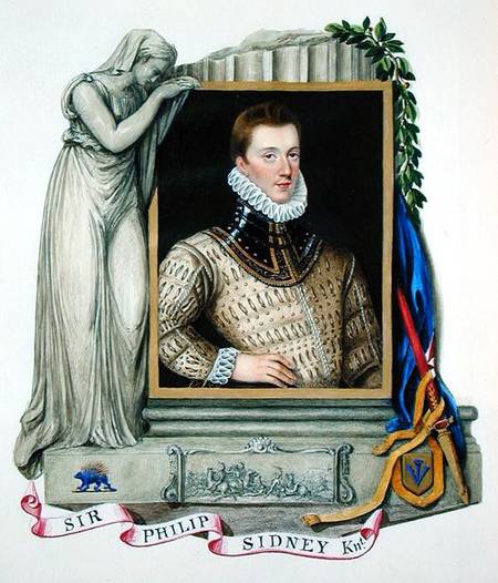 Portrait of Sir Philip Sidney (1554-86) from 'Memoirs of the Court of Queen Elizabeth' von Sarah Countess of Essex