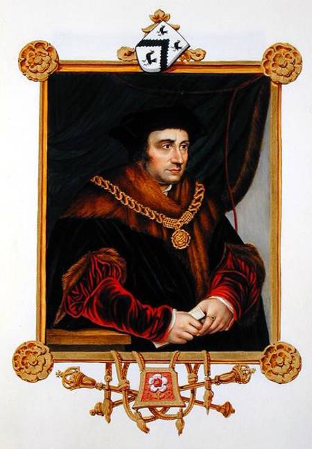 Portrait of Sir Thomas More (1478-1535) from 'Memoirs of the Court of Queen Elizabeth', after a port von Sarah Countess of Essex