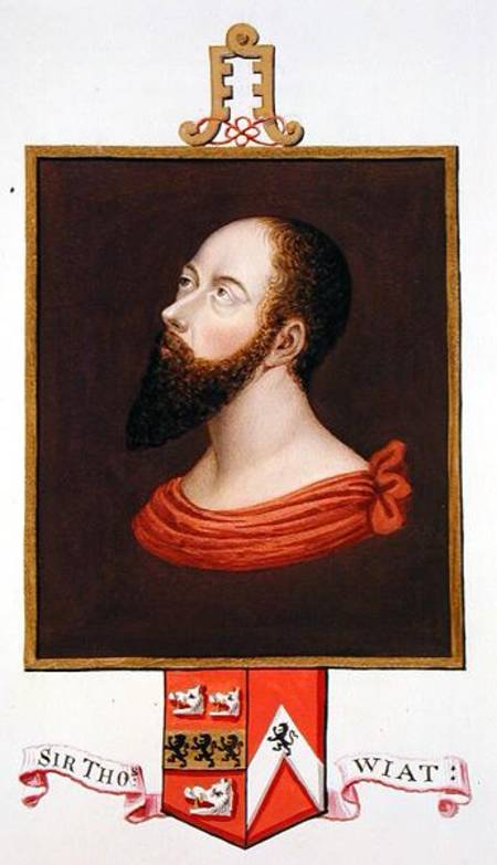Portrait of Sir Thomas Wyatt the Elder (c.1503-d.1542) from 'Memoirs of the Court of Queen Elizabeth von Sarah Countess of Essex
