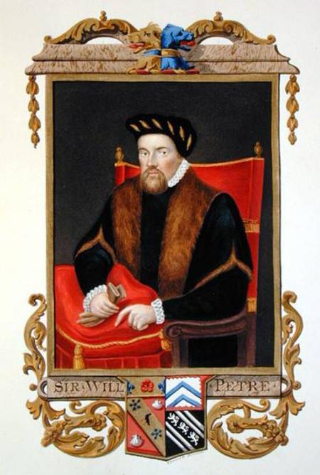 Portrait of Sir William Petre (c.1505-72) from 'Memoirs of the Court of Queen Elizabeth' after the p von Sarah Countess of Essex