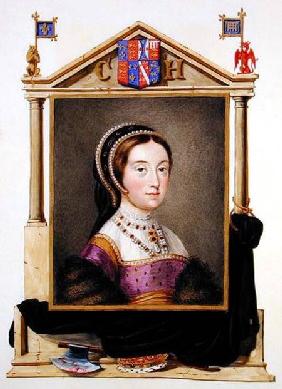 Portrait of Catherine Howard (c.1520-d.1542) 5th Queen of Henry VIII from 'Memoirs of the Court of Q published