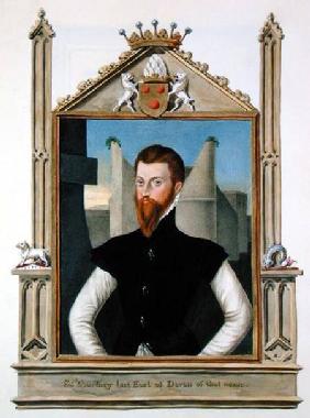 Portrait of Edward Courtenay (c.1526-56) Last Earl of Devonshire from 'Memoirs of the Court of Queen published