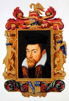 Portrait of Edward Stanley (1508-72) 3rd Earl of Derby from 'Memoirs of the Court of Queen Elizabeth published