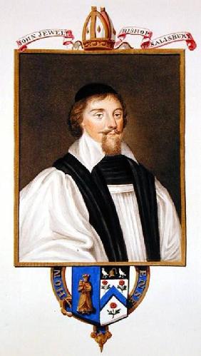 Portrait of John Jewel (1522-71) Bishop of Salisbury from 'Memoirs of the Court of Queen Elizabeth' published