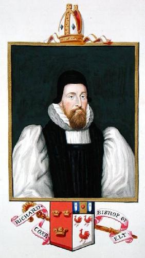 Portrait of Richard Cox (1500-81) Bishop of Ely from 'Memoirs of the Court of Queen Elizabeth' published