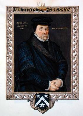 Portrait of Sir Thomas Gresham (c.1519-79) from 'Memoirs of the Court of Queen Elizabeth' after the published
