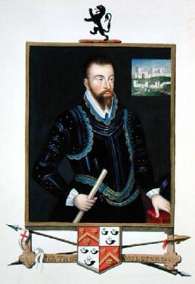 Portrait of Sir Thomas Wilsford from 'Memoirs of the Court of Queen Elizabeth' published