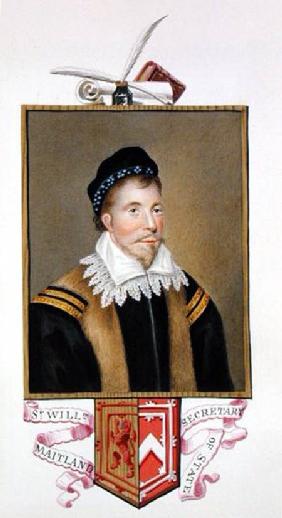 Portrait of Sir William Maitland of Lethington (c.1528-73) Secretary of State from 'Memoirs of the C published