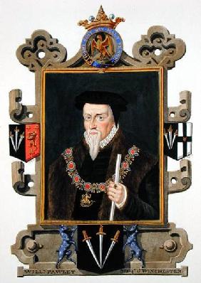 Portrait of Sir William Paulet (c.1485-1572) Marquis of Winchester from 'Memoirs of the Court of Que published