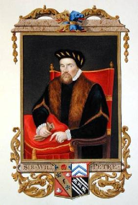 Portrait of Sir William Petre (c.1505-72) from 'Memoirs of the Court of Queen Elizabeth' after the p published