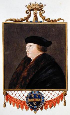 Portrait of Thomas Cromwell (c.1485-1540) Ist Earl of Essex from 'Memoirs of the Court of Queen Eliz published