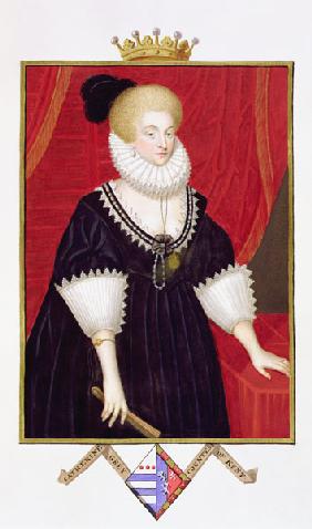 Portrait of Lady Catherine Grey (c.1538-1668) Countess of Kent from 'Memoirs of the Court of Queen E published