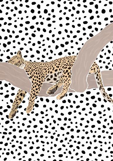 Leopard schlafende Polkadots