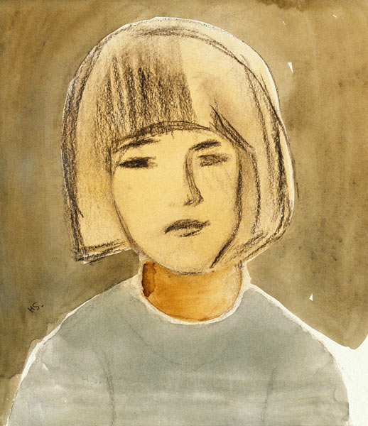 Portrait eines Mädchen von Helene Sofia Schjerfbeck