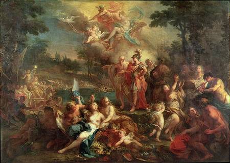 The Vision of Aeneas in the Elysian Fields von Sebastiano Conca
