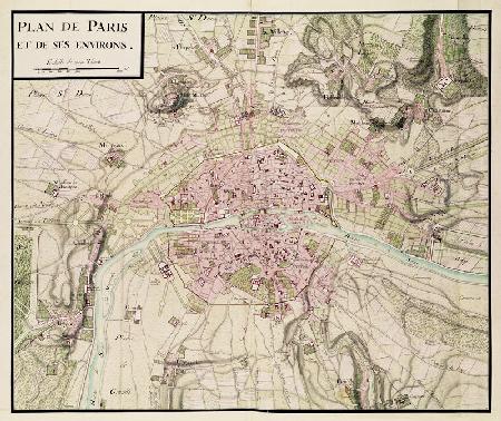 Map of Paris and its Surroundings, from ''Oisivetes''
