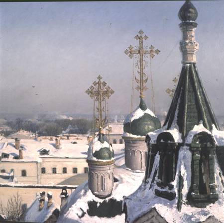 View from a Window of the Moscow School of Painting - Detail von Sergei Ivanovich Svetoslavsky