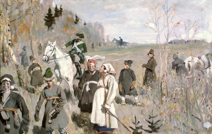 Die Jagd in der Zeit Peters I. von Sergej Arsenjewitsch Winogradow