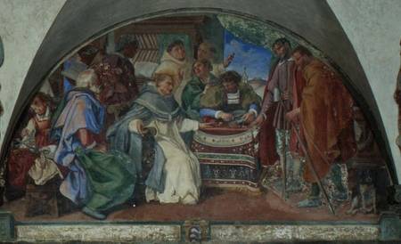 St. Antoninus Drives Away Two False Beggars, lunette von Sigismondo Coccapani