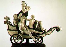 Chariot with Silenus, ivory sculpture, Munich second qua