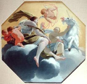 Temperance, from a series of the Four Cardinal Virtues on the ceiling of the Queen's bedroom at Sain c.1637-38