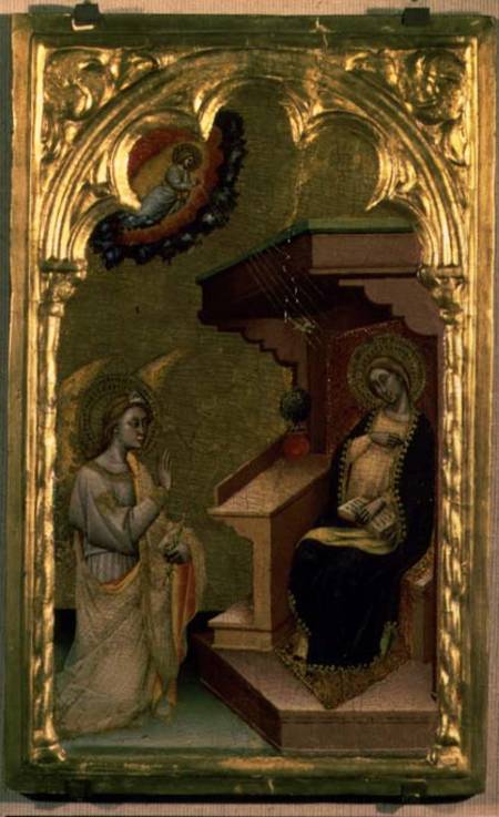 The Annunciation (tempera & gold on panel) von Simone de Crocefissi