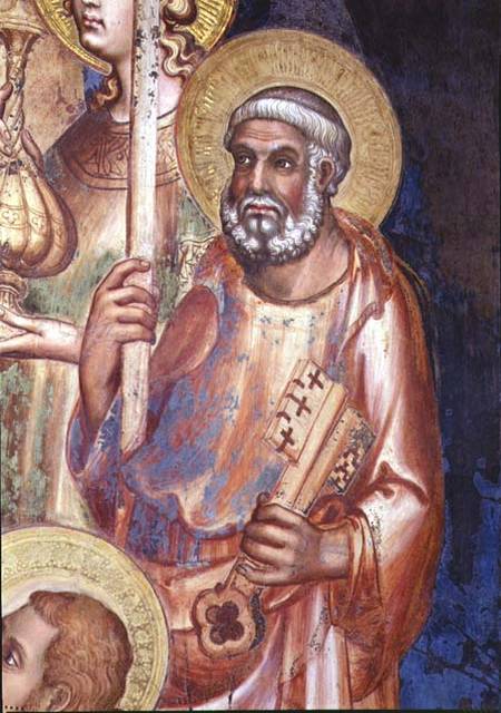 Maesta, detail of St. Peter von Simone Martini
