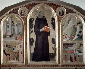 The Blessed Agostino Novello Altarpiece, with four of his miracles c.1328