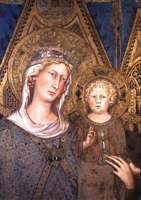 Maesta: Madonna and Child, 1315 (fresco) (detail of 51591) (see 105666 for close up) 19th
