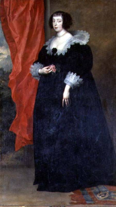 Portrait of Margherita of Lorena, Duchess of Orleans (1615-72) wife of Gaston of Orleans and sister- von Sir Anthonis van Dyck