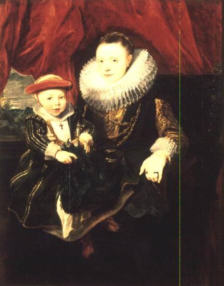 Portrait of a Woman and Child von Sir Anthonis van Dyck