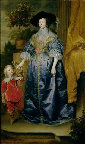 Queen Henrietta Maria and her dwarf Sir Jeffrey Hudson c.1633