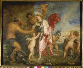 Venus in der Schmiede Vulkans. um 1630/16