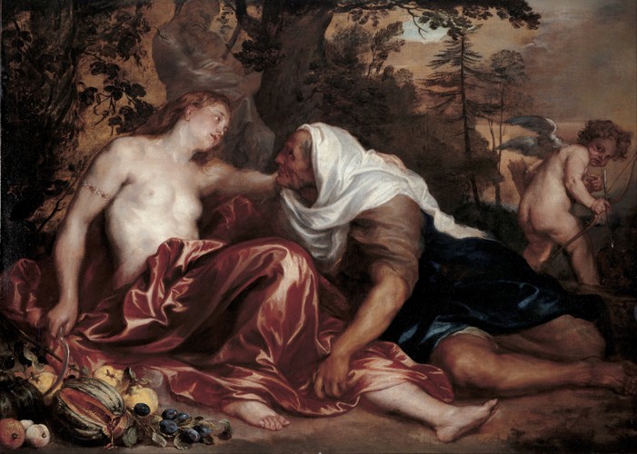 Vertumnus und Pomona von Sir Anthonis van Dyck
