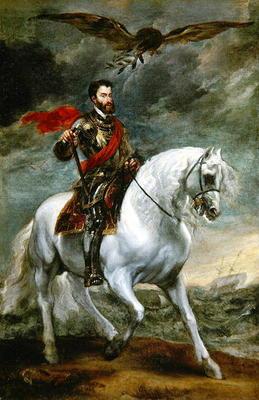 Emperor Charles V (1500-58) on Horseback, 1620 (oil on canvas) 1819