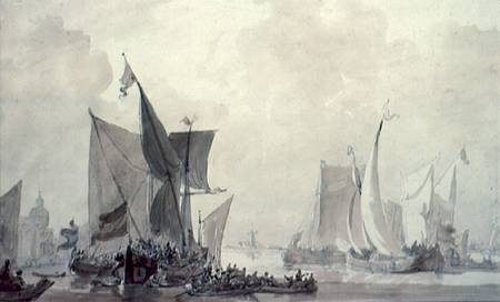 Sea Piece with Dutch shipping von Sir Augustus Wall Callcott