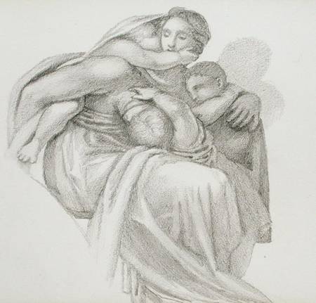 Mother and Three Children von Sir Edward Burne-Jones