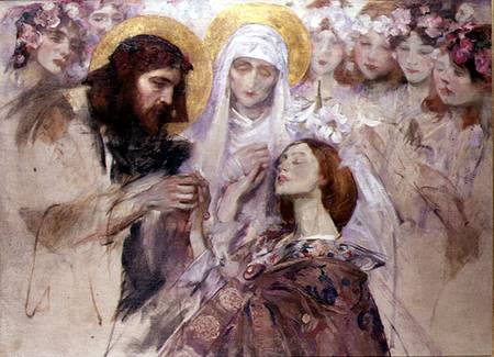 Christ Blessing a Young Woman von Sir James Jebusa Shannon