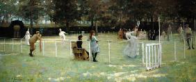 Die Tennispartie 1885